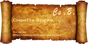 Csepella Bianka névjegykártya