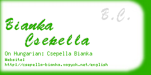 bianka csepella business card